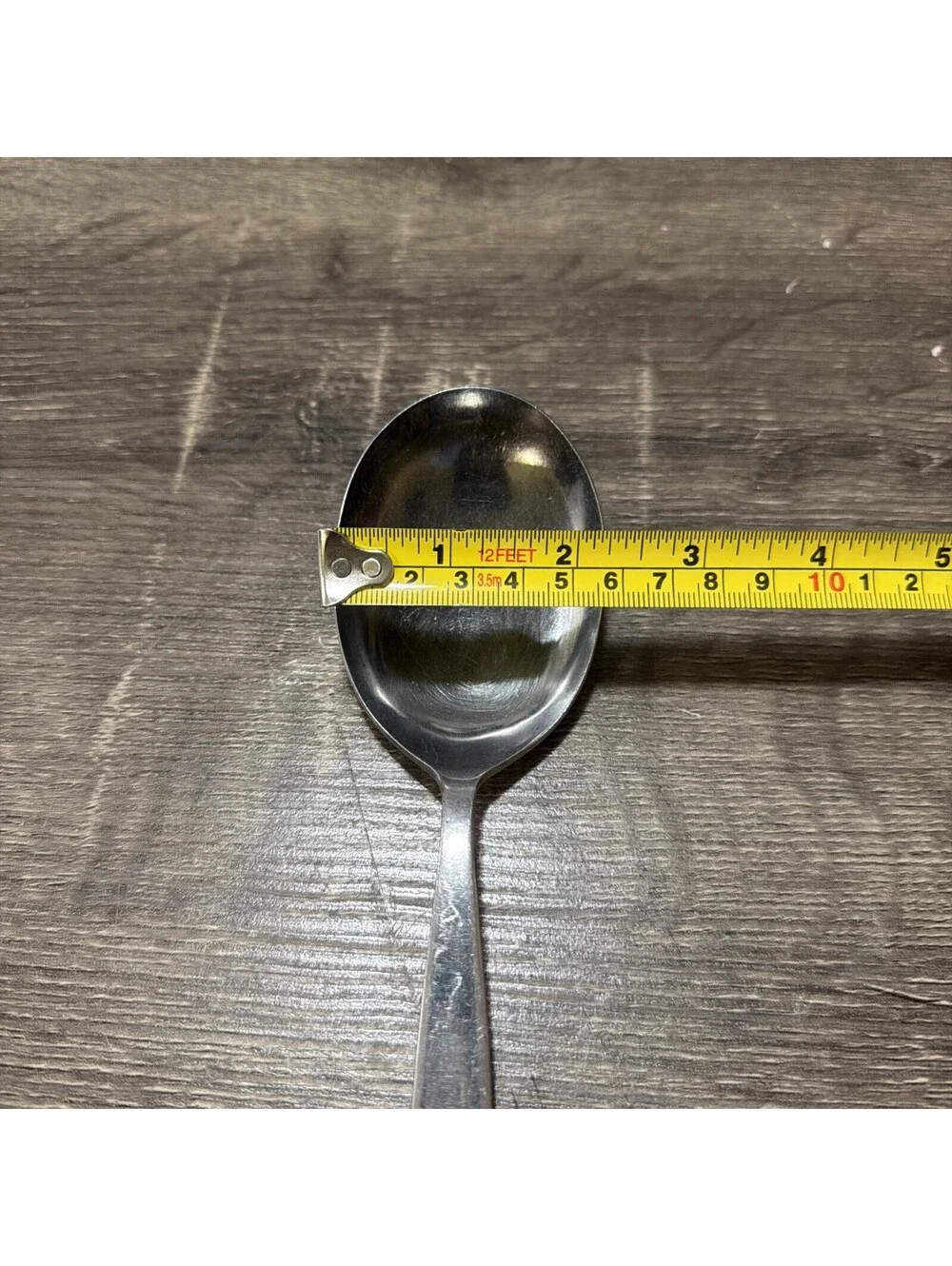 Amcrest Stainless Silhouette Serving Spoon Made in Japan Large Flatware Ladle 9”